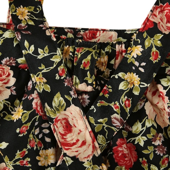 Children Kids Girls Yellow Shirt + Floral Suspende - Picture 4 of 4